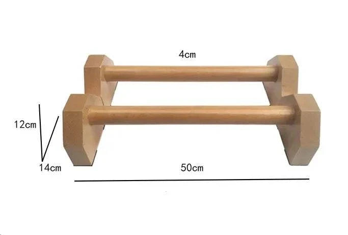 Push-Up Stands -Wooden Gym Fitness Push-Up Rack for Arm & Chest Training