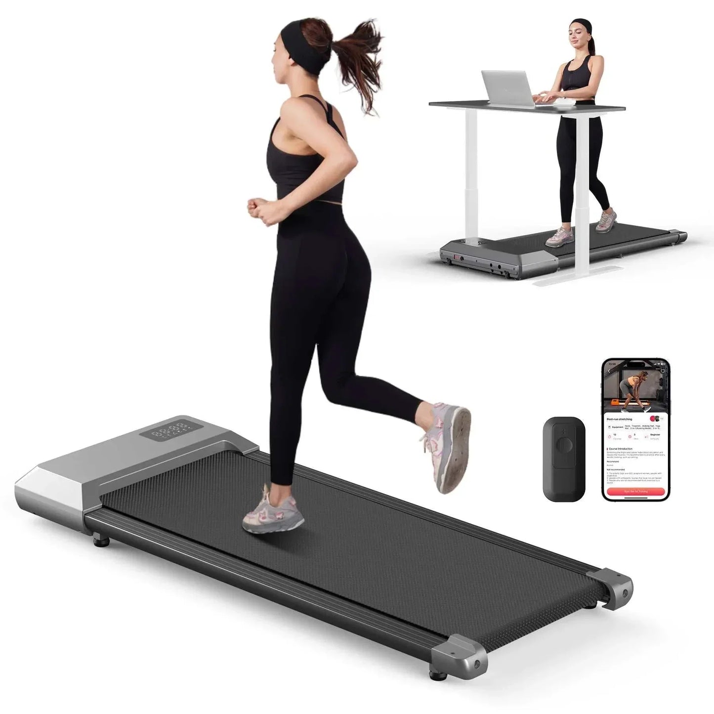 Superfit treadmill - 2-in- 1 Folding Treadmill 2.5HP, 300 lb Capacity