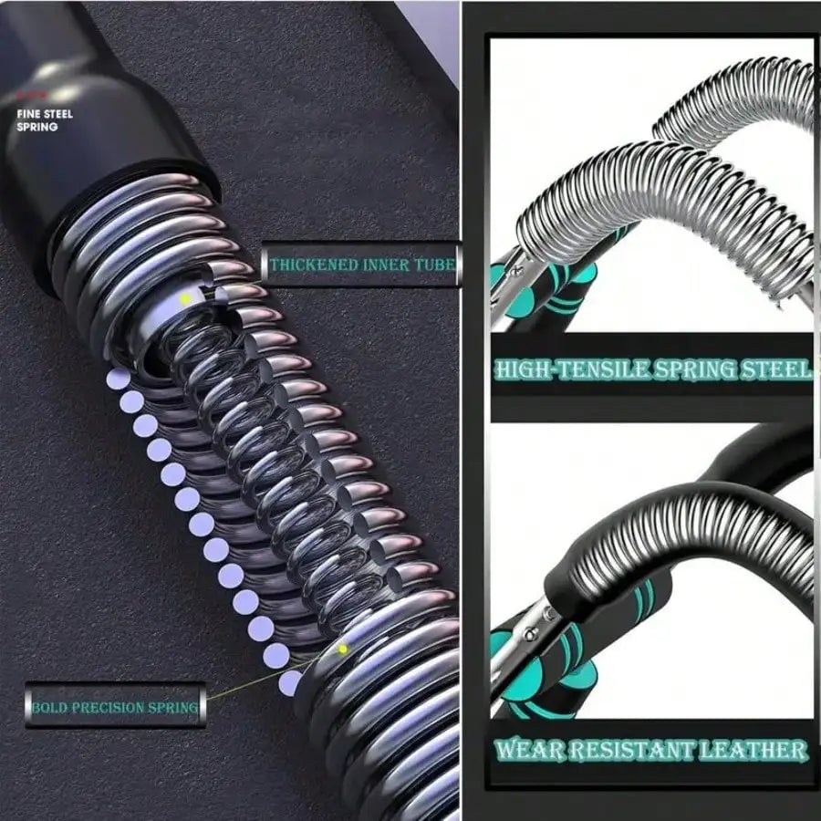 Adjustable Twister Arm Trainer with non-slip foam handles for chest and forearm strength training