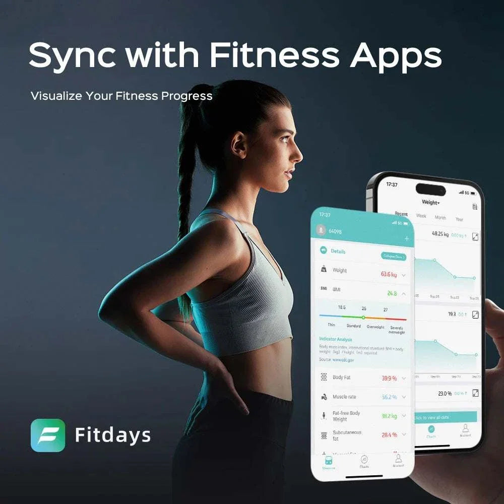 Smart WiFi Body Fat Scale – Digital Weight & Body Composition Analyzer