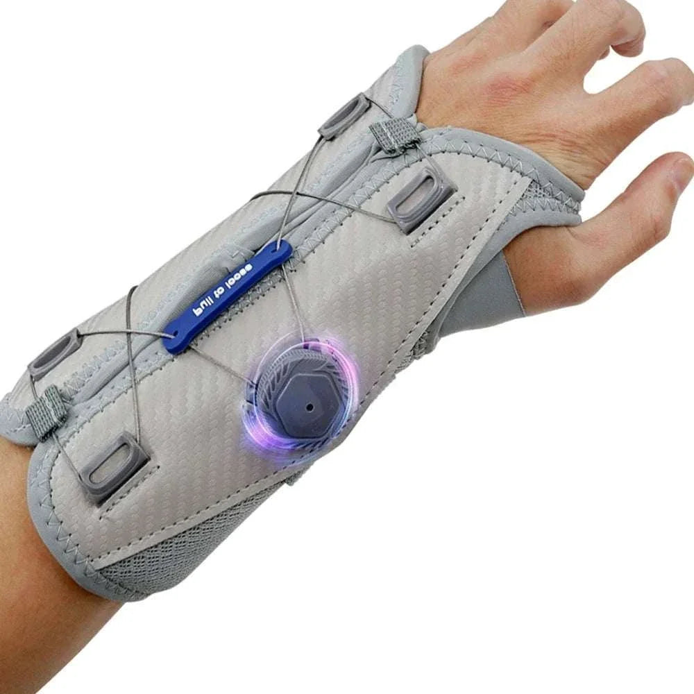 Adjustable carpal tunnel wrist brace with breathable mesh, aluminum splint, and cushioned palm pad for men and women
