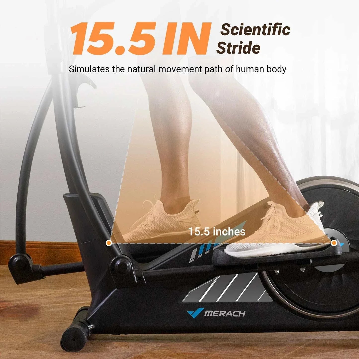 MERACH Elliptical Machine with Hyper-Quiet Magnetic Drive & App Control
