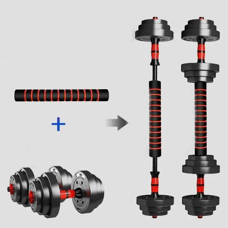 Adjustable Barbell & Dumbbell Set – 5–44 lbs Home Gym Weight Training 