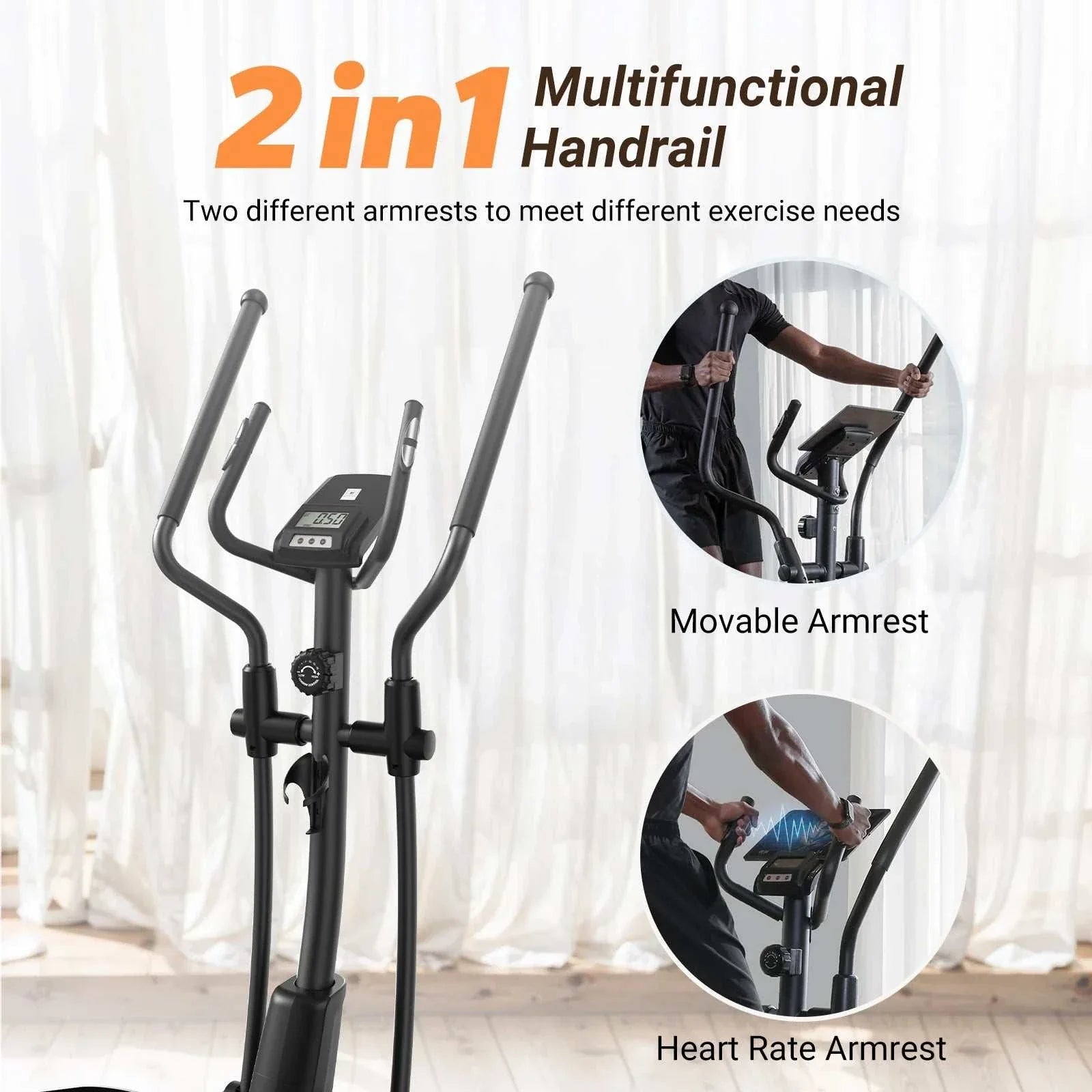 MERACH Elliptical Machine with Hyper-Quiet Magnetic Drive & App Control