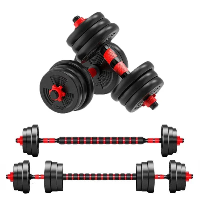 Adjustable Barbell & Dumbbell Set – 5–44 lbs Home Gym Weight Training 