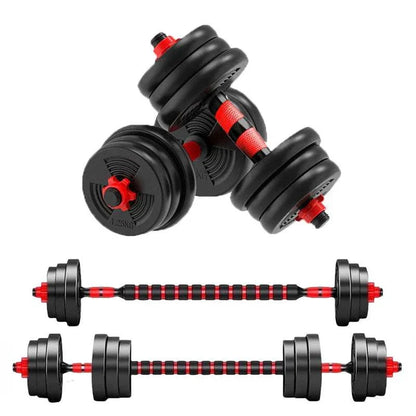 Adjustable Barbell & Dumbbell Set – 5–44 lbs Home Gym Weight Training 