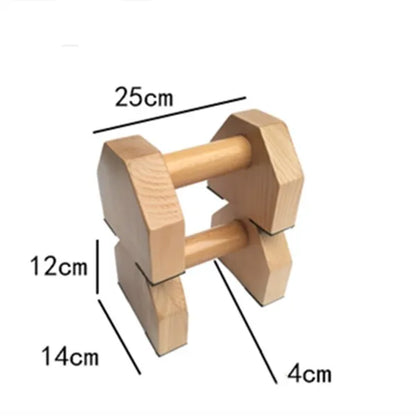 1Pair 20/30/40/50cm Gym Fitness Wooden Push-Up Stands Rack Handstand Parallel Bar Double Rod Chest Arm Muscle Training Support