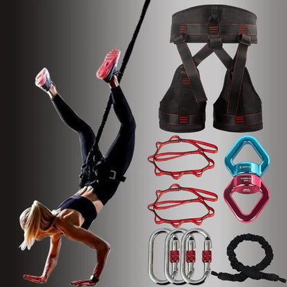 Natural Latex Resistance Bands Set | 3-Level Suspension Trainer for Home Gym & Yoga