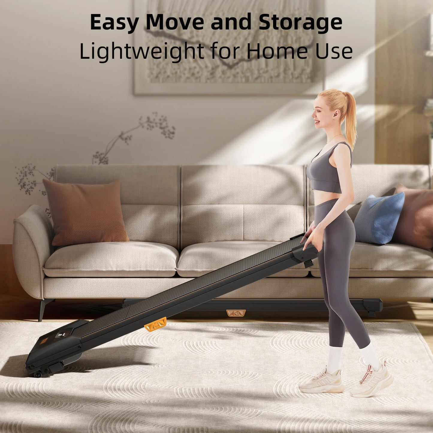 Under Desk Treadmill – 330 lbs Portable Incline Walking Pad