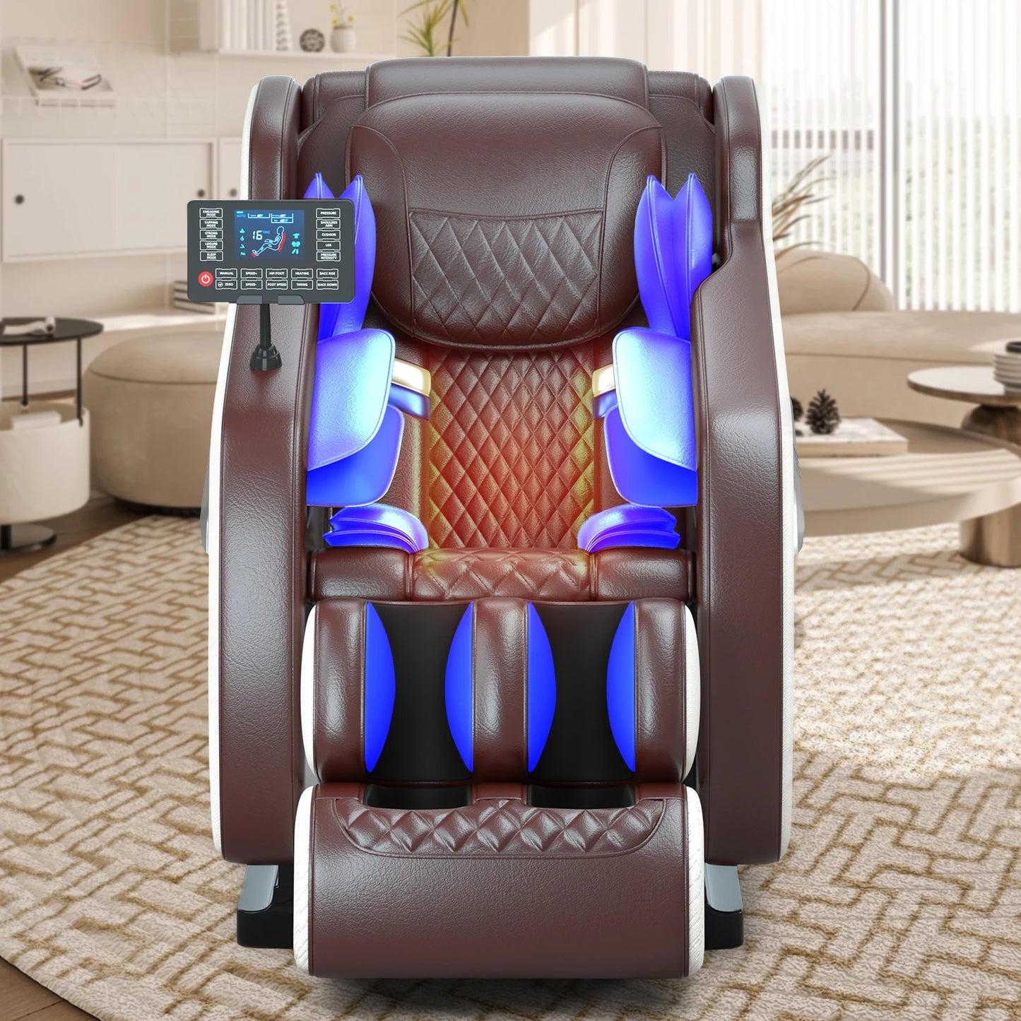 4D Zero Gravity Shiatsu Massage Chair with Heat, Air Compression & Bluetooth Speakers