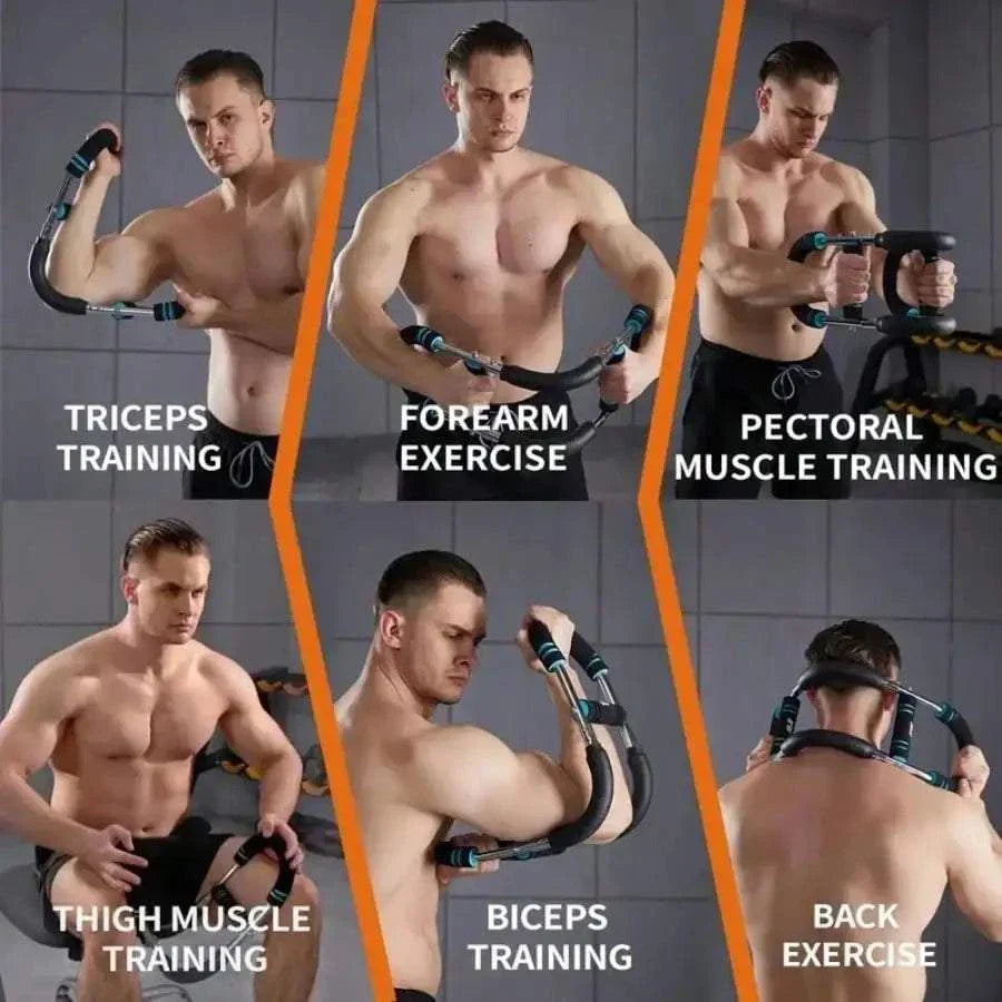 Adjustable Twister Arm Trainer with ergonomic non-slip handles and steel spring for chest, arm, and forearm strength workouts