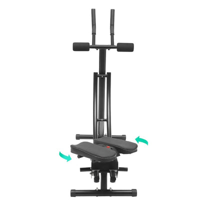 Foldable Ab Machine with LED Display & 180° Rotation – Home Gym Trainer