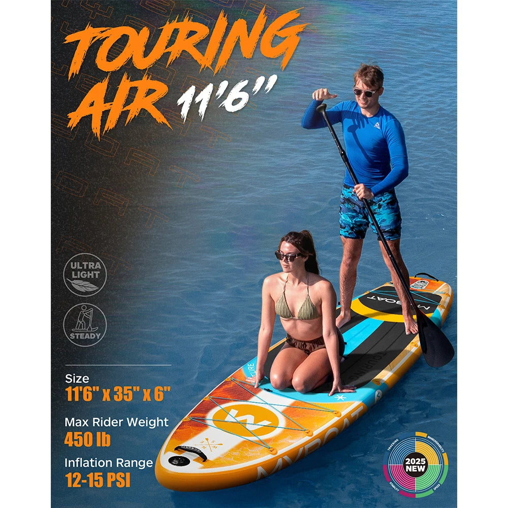 MYBOAT 11'6" Inflatable Fishing Paddle Board SUP