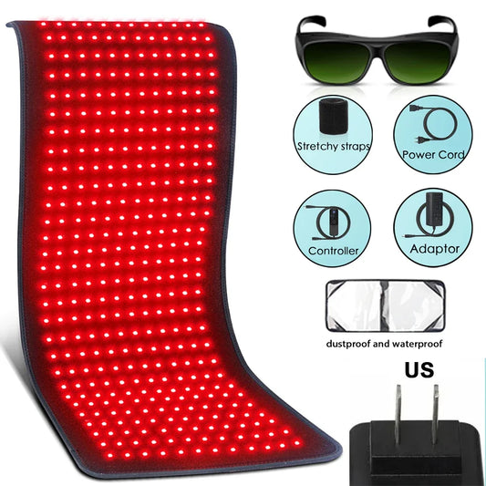 Red Light Therapy Heating Pad for Back, Waist & Muscle Pain Relief
