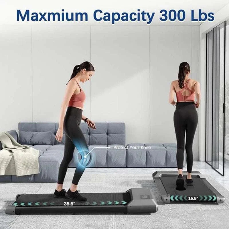 Superfit treadmill - 2-in- 1 Folding Treadmill 2.5HP, 300 lb Capacity