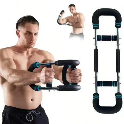 Adjustable Twister Arm Trainer with ergonomic non-slip handles and steel spring for chest, arm, and forearm strength workouts