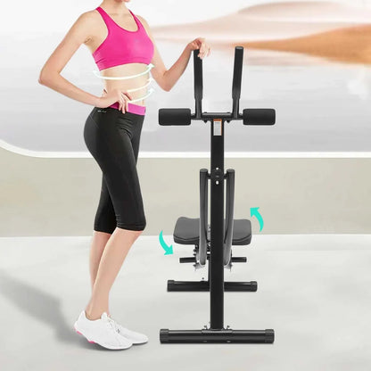 Foldable Ab Machine with LED Display & 180° Rotation – Home Gym Trainer