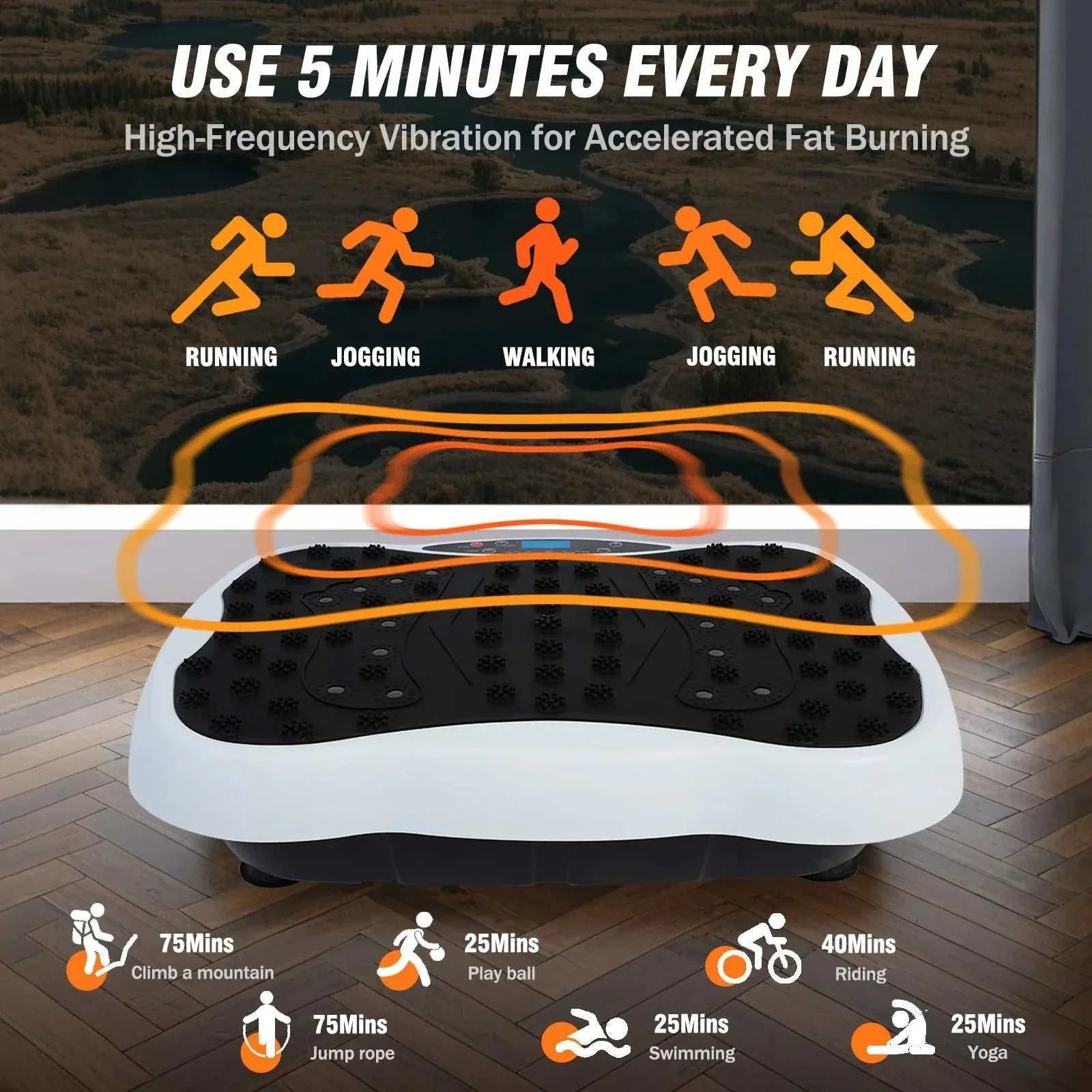 Full-Body Vibration Plate for Home Fitness & Weight Loss Pro Trainer+X