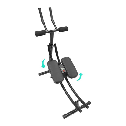 Foldable Ab Machine with LED Display & 180° Rotation – Home Gym Trainer