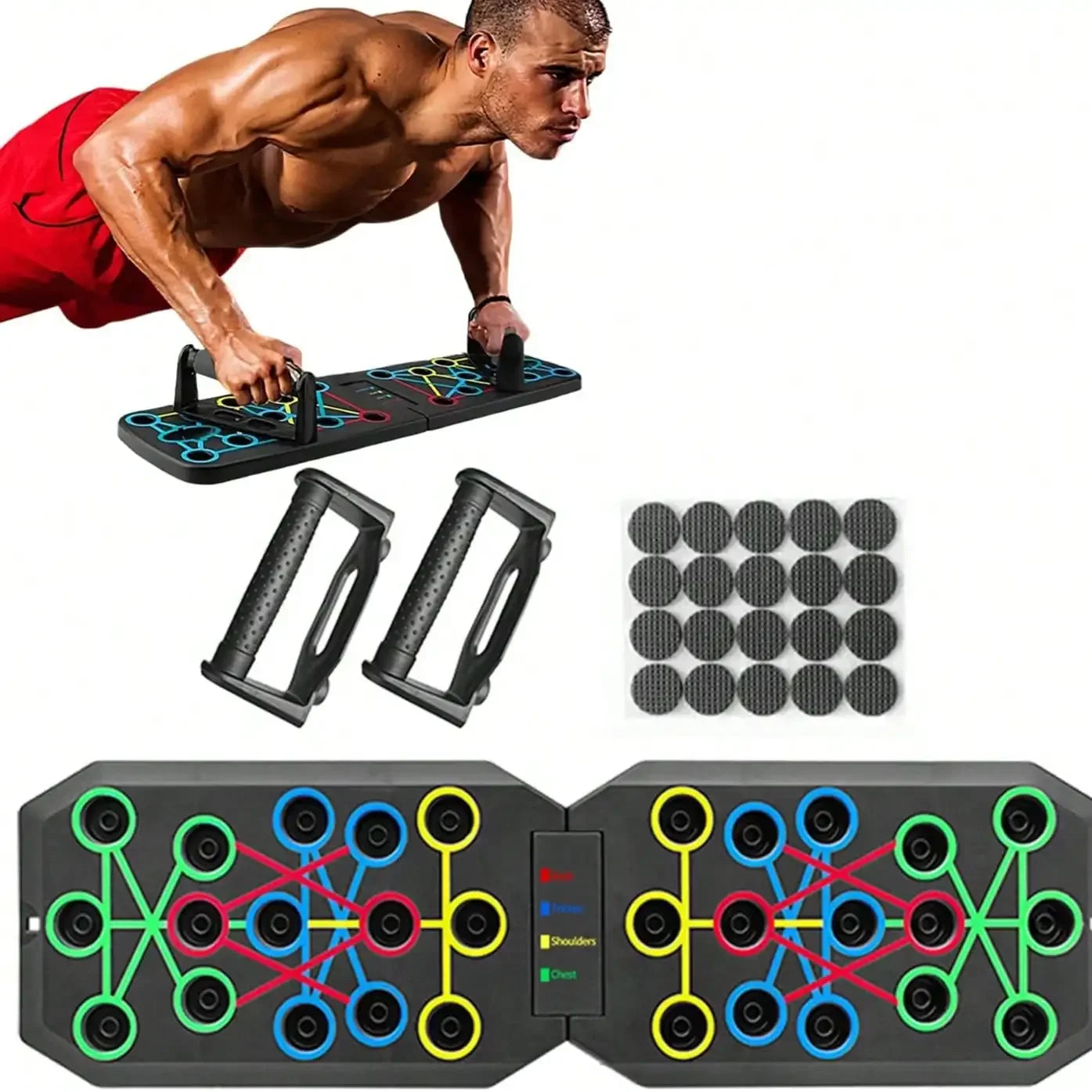 Multi-Functional Push Up Board System for Home Workouts