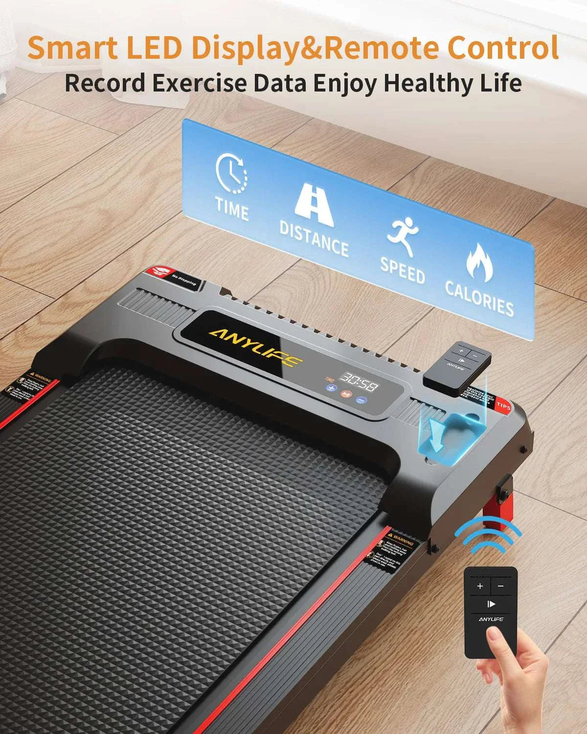 Walking Pad-Under Desk Incline Walking Treadmill 2.5HP,330 lb Capacity