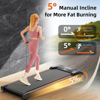 Under Desk Treadmill – 330 lbs Portable Incline Walking Pad