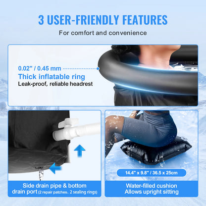 SucceBuy Portable Ice Bath Tub for Cold Water Therapy & Athlete Recovery