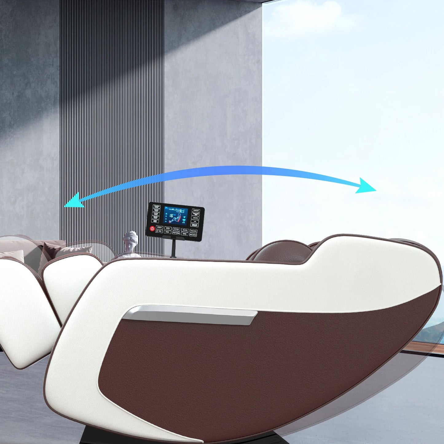 4D Zero Gravity Shiatsu Massage Chair with Heat, Air Compression & Bluetooth Speakers