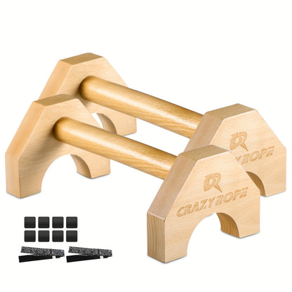 Wooden Push-Up Bars | Parallel Stands for Strength Training & Bodyweight Fitness