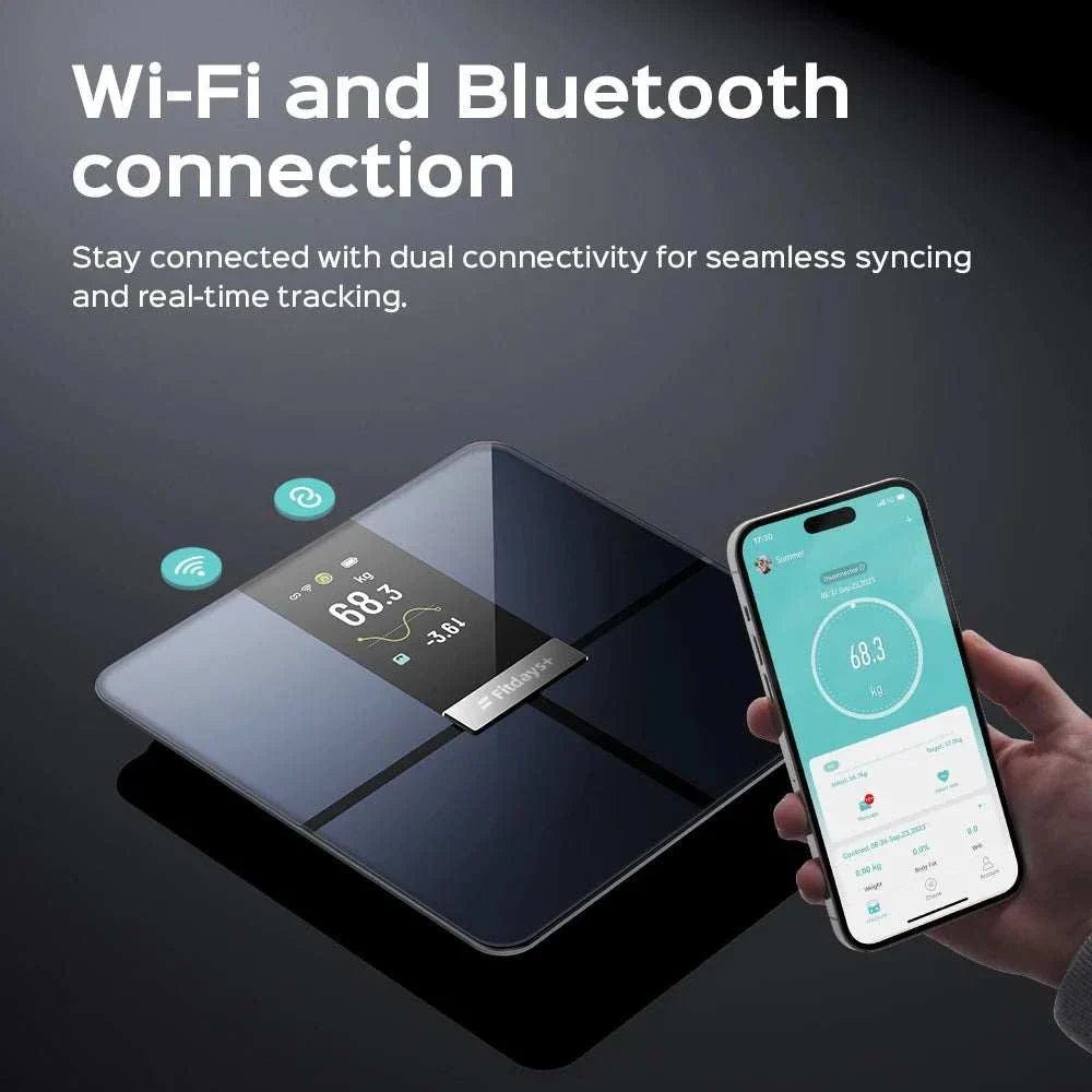 Smart WiFi Body Fat Scale – Digital Weight & Body Composition Analyzer