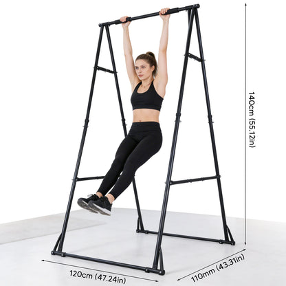 Foldable Power Tower Adjustable Home Gym Strength Training Station