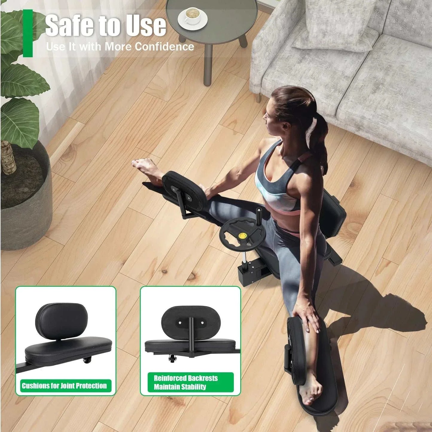 220LB Pro Leg Stretcher Yoga Split Stretching Machine for Home Gym