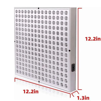 LED red light therapy panel with 225 high-intensity LEDs for anti-aging, skin rejuvenation, and pain relief