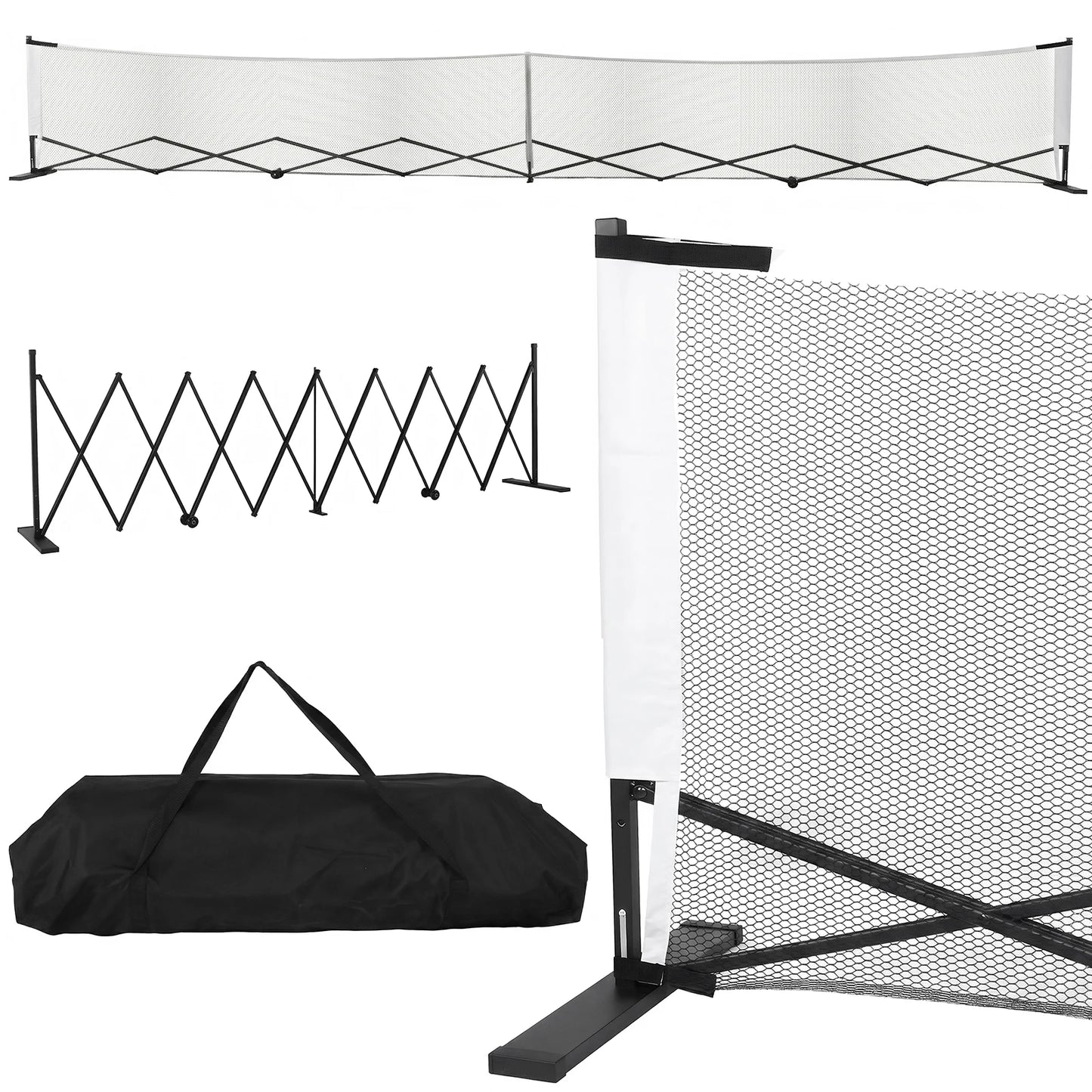 22FT Portable Pickleball Net Set with Wheels – Metal Frame & Aluminum Alloy System