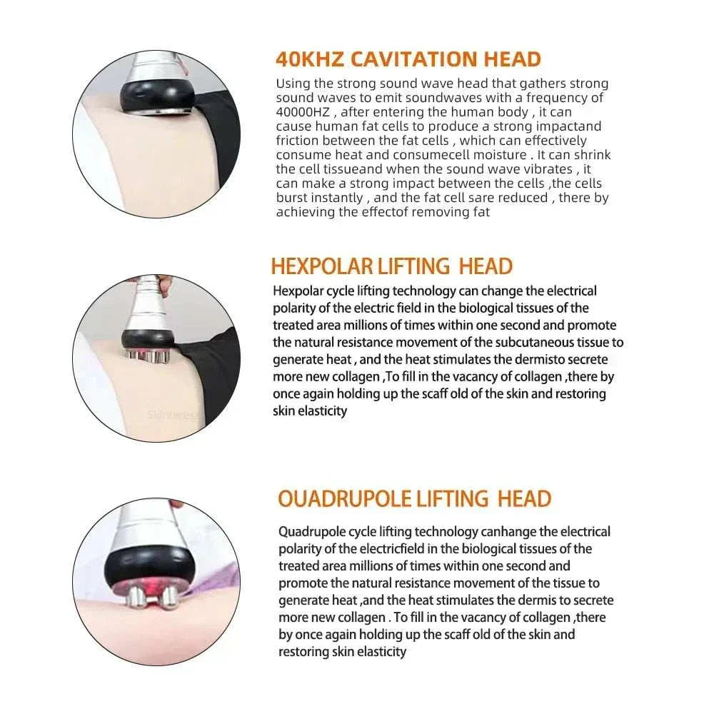 Cavitation Machine for Body Sculpting & Fat Reduction at Home Spa Pros