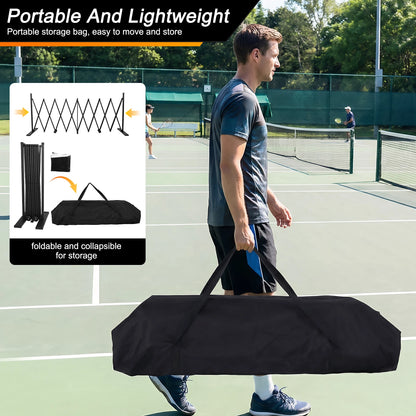 22FT Portable Pickleball Net Set with Wheels – Metal Frame & Aluminum Alloy System