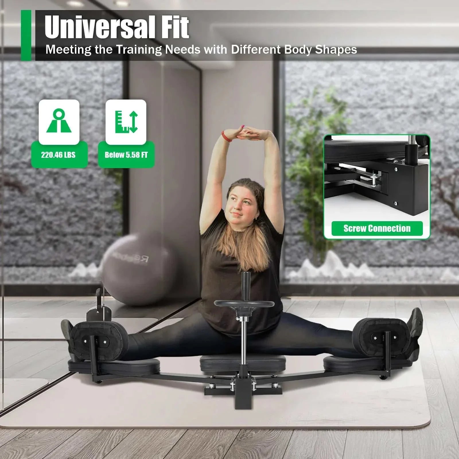 220LB Pro Leg Stretcher Yoga Split Stretching Machine for Home Gym