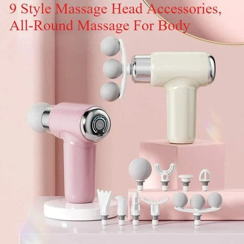 Portable mini handheld massage gun for deep tissue muscle relaxation