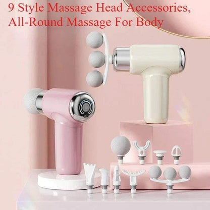 Portable mini handheld massage gun for deep tissue muscle relaxation
